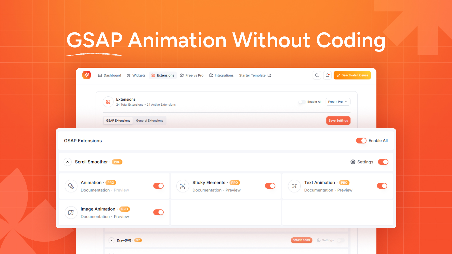Extensions d'animation GSAP