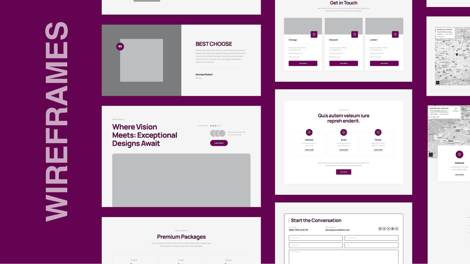Wireframe components