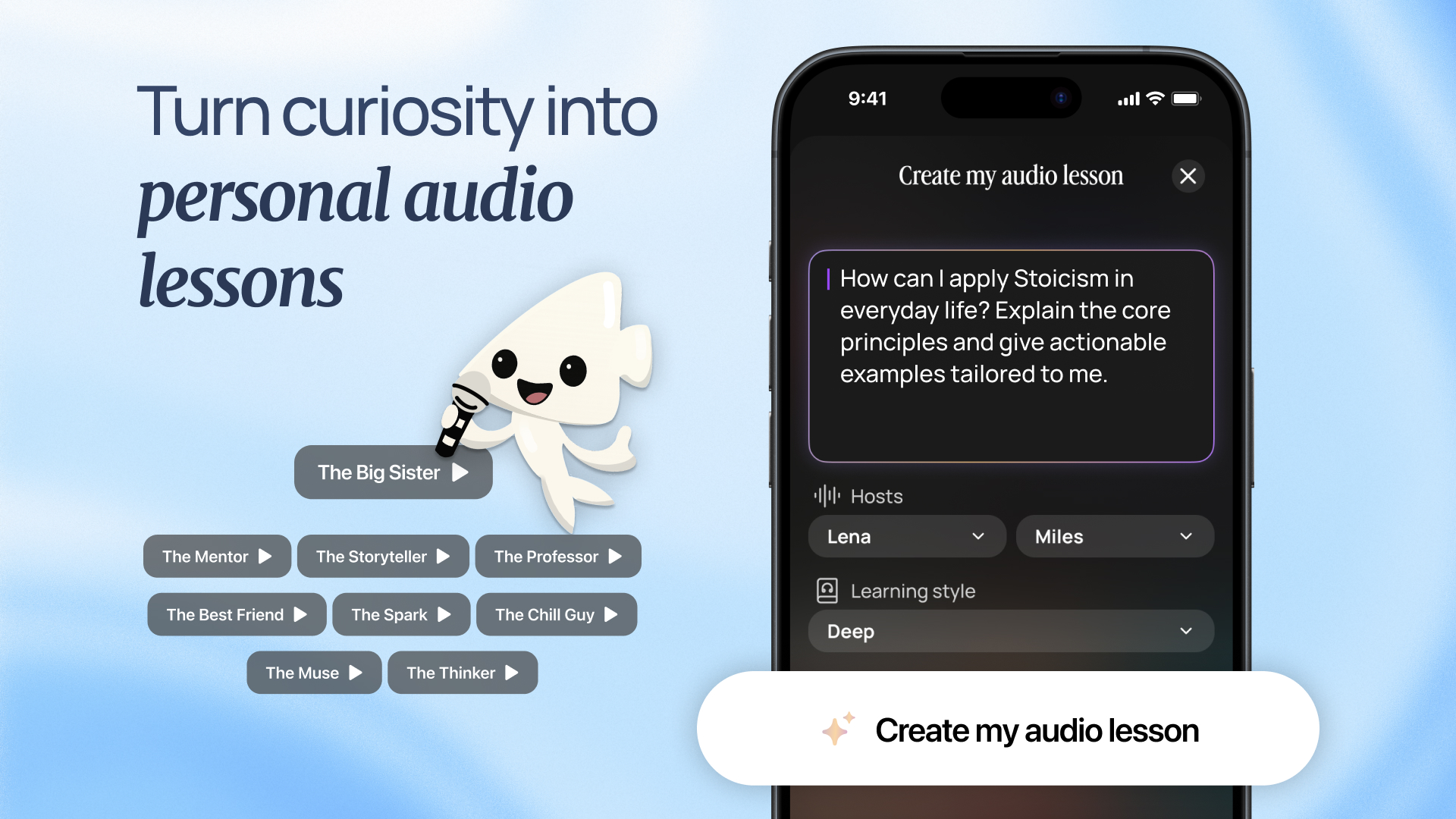 Leçons audio personnalisées