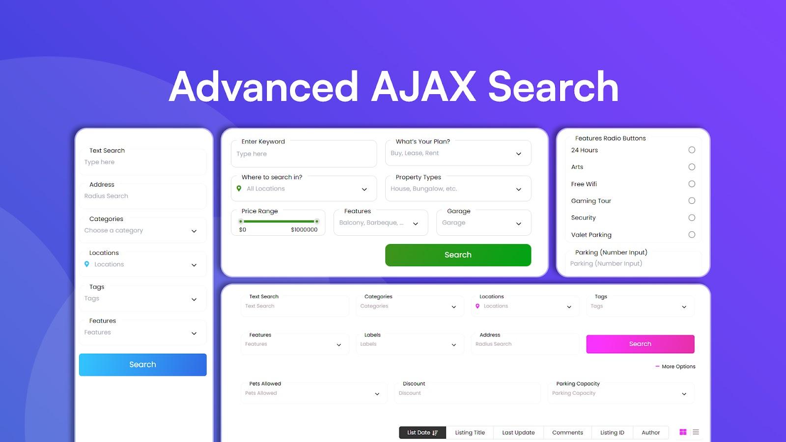 Aperçu de la fonctionnalité de recherche