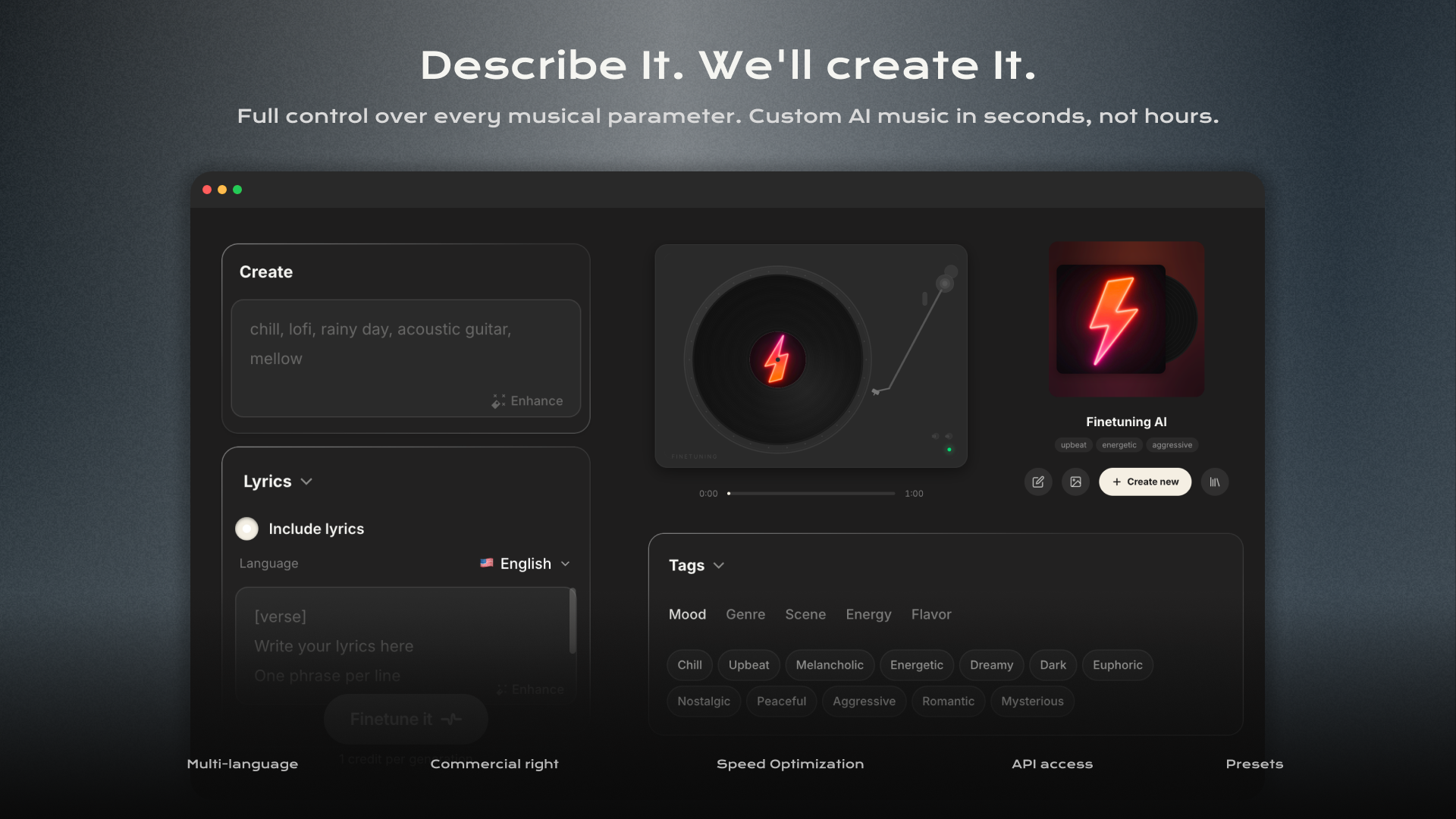 Interface de génération musicale