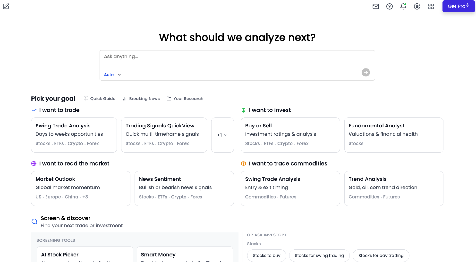 Interface InvestGPT