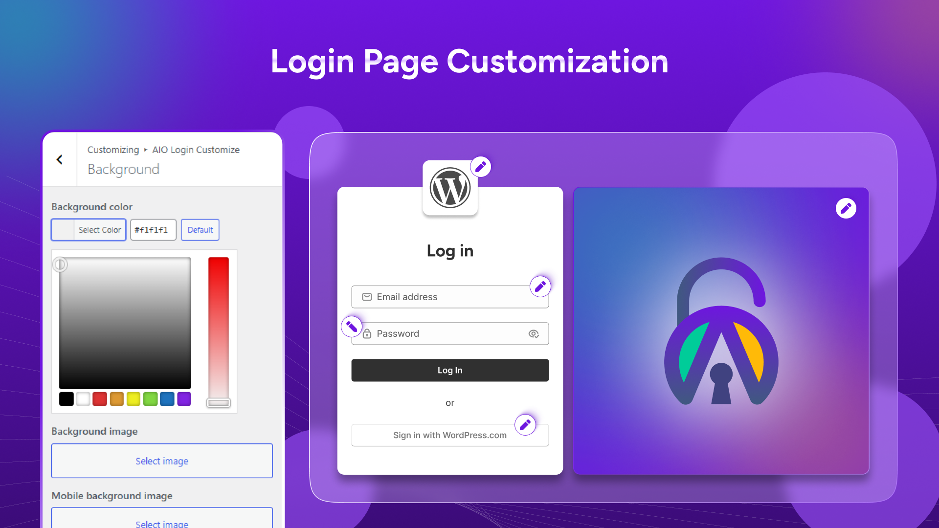 Personnalisation de la page de connexion
