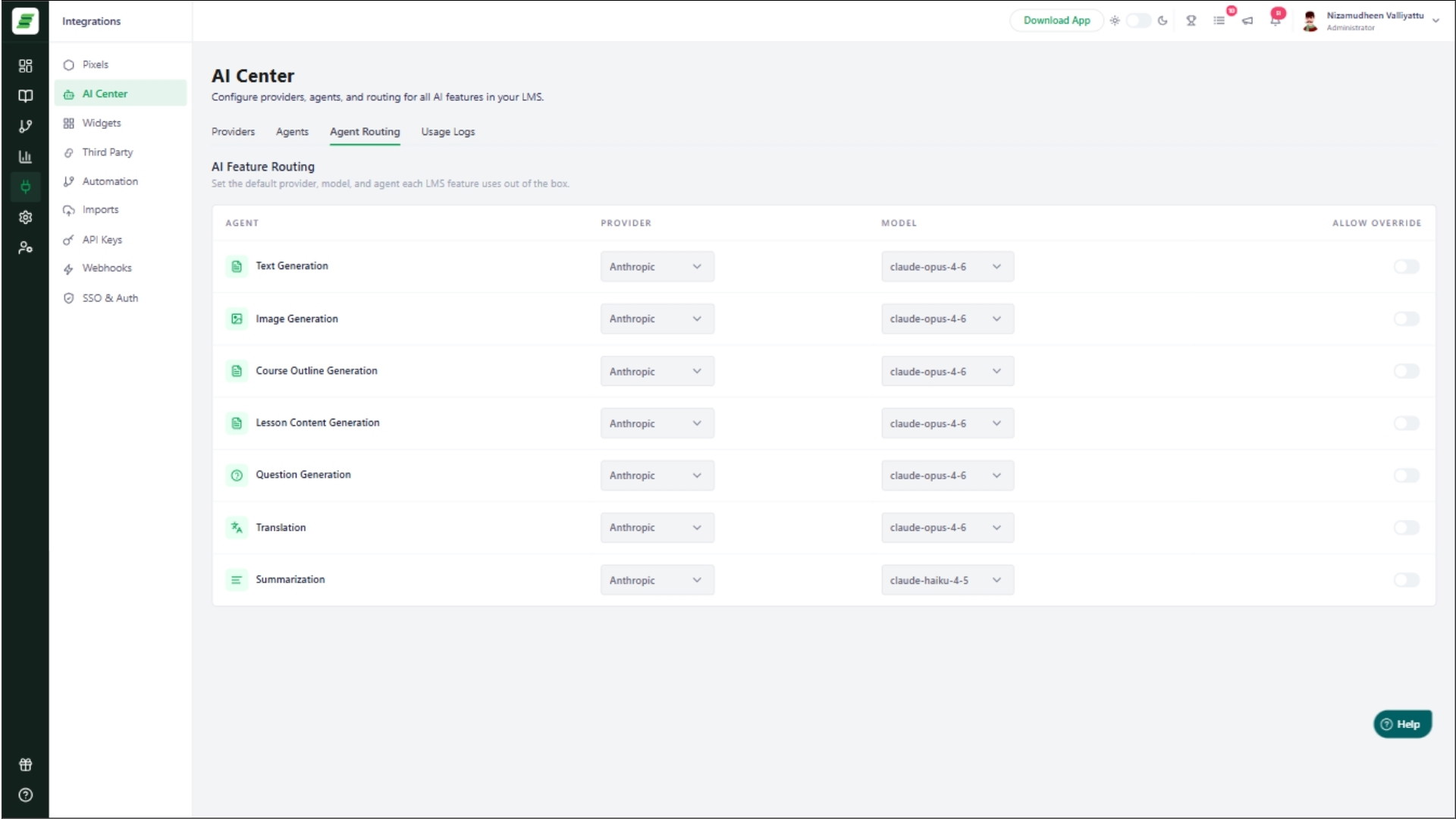 Routage du Centre AI