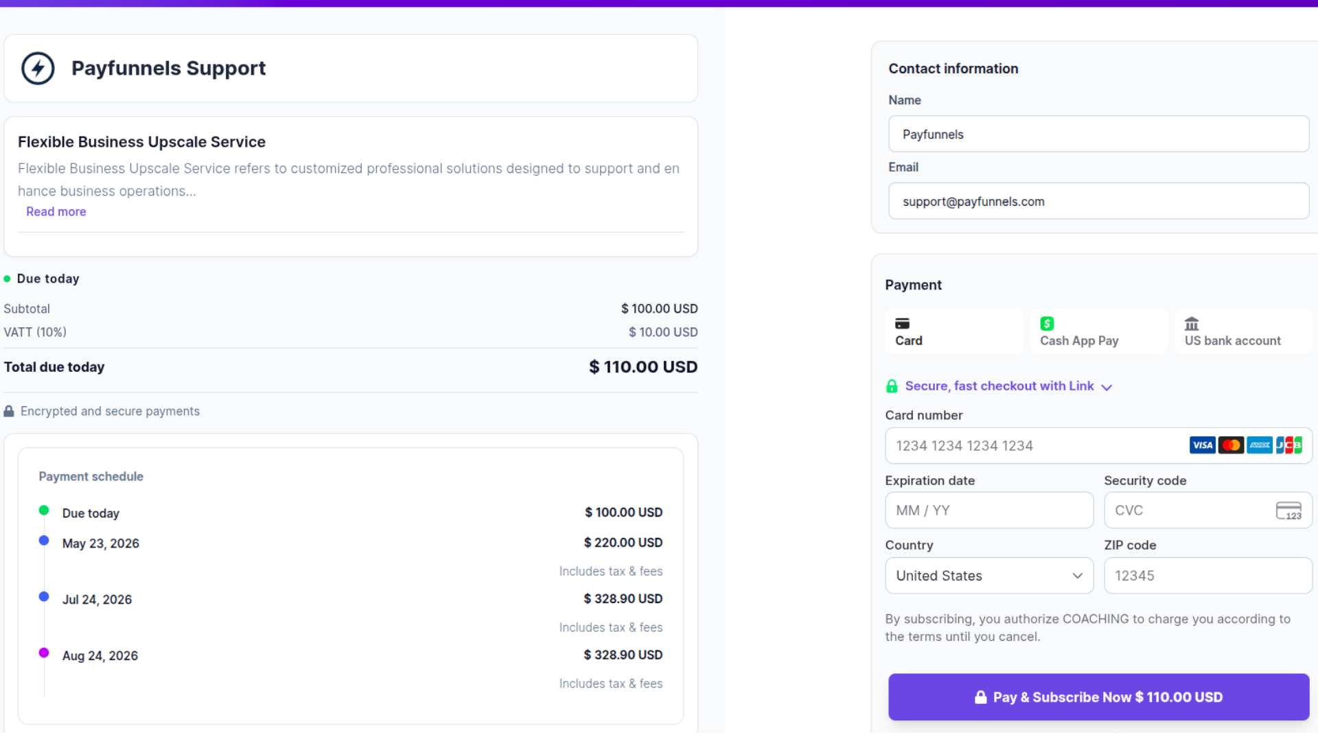 Informations de support et de contact