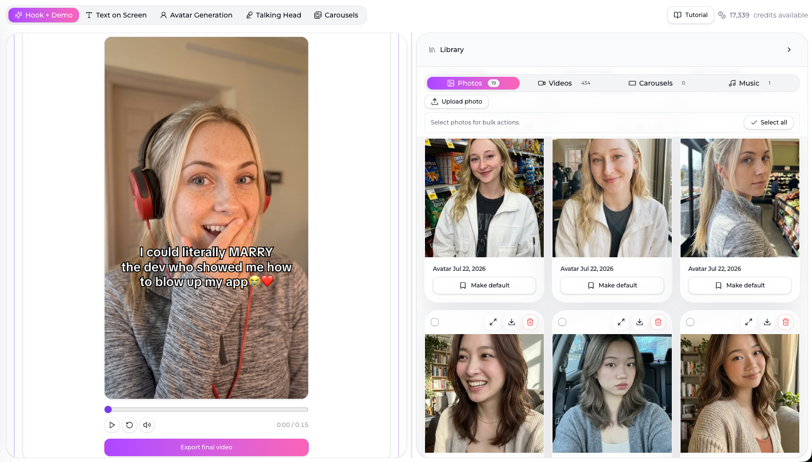 Création UGC par IA