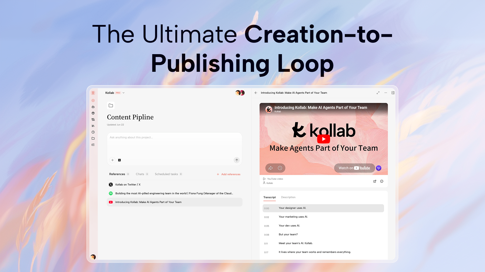 Boucle de création à publication