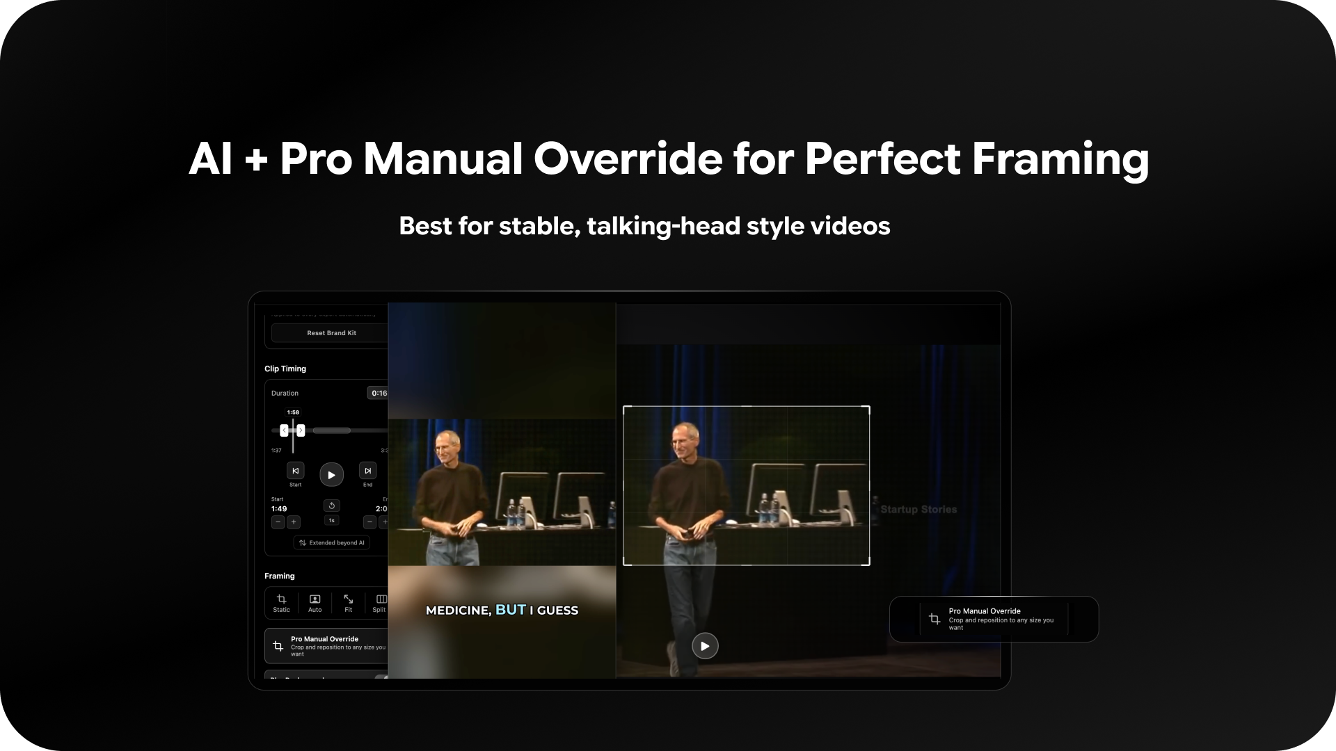Manual override feature