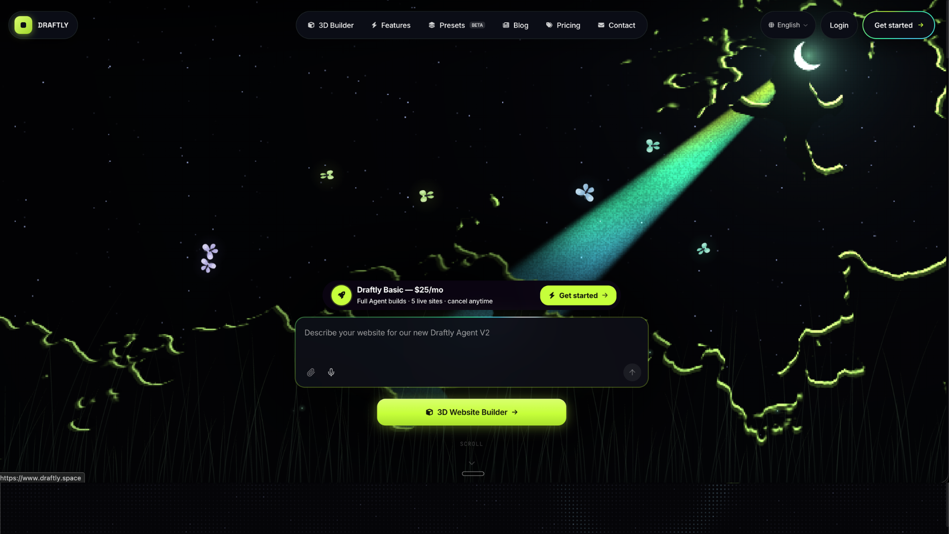 Interface de création d'invites Draftly