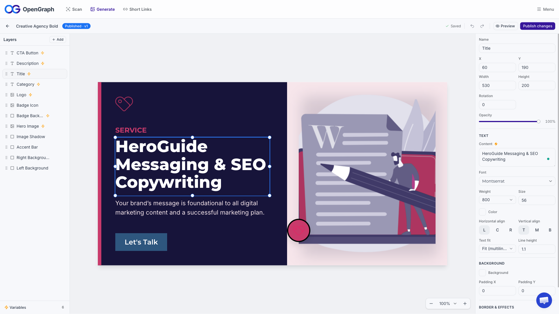 Template editor