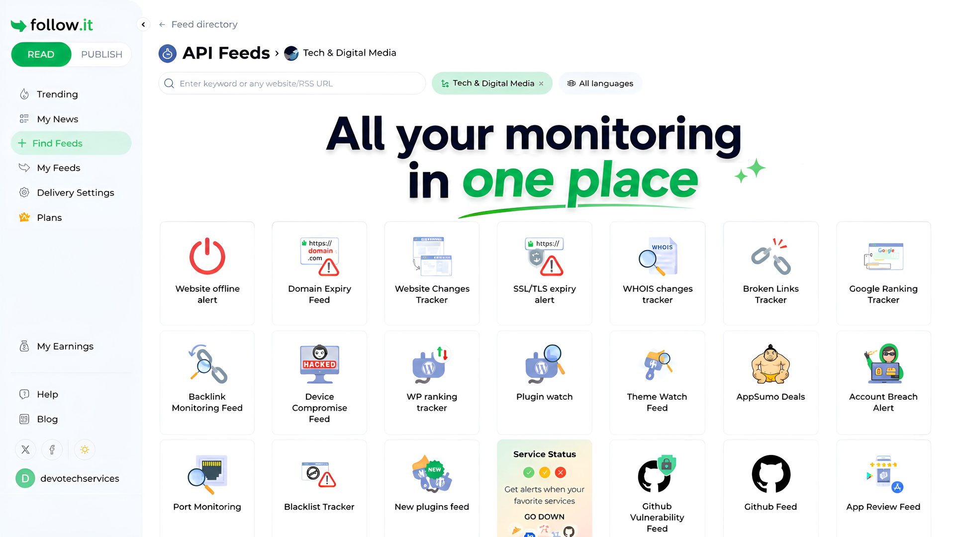 API feeds