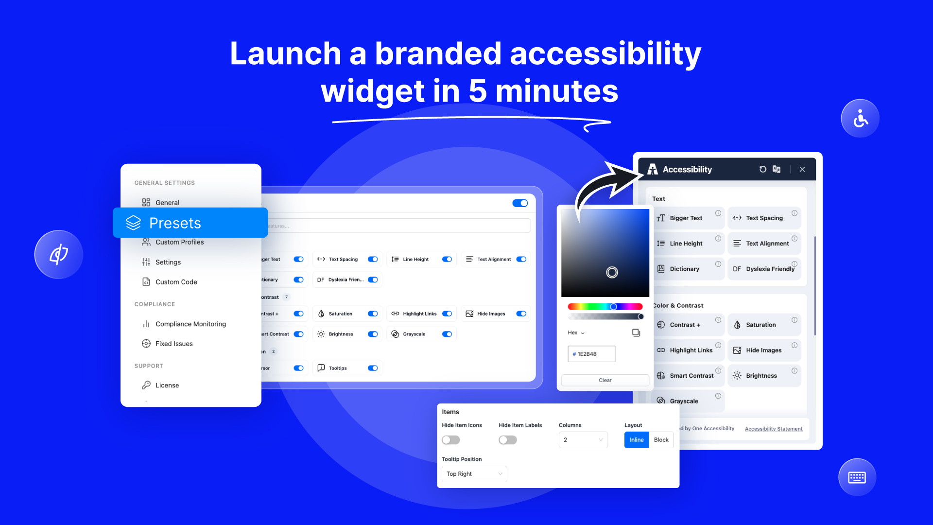 Déployez un widget d'accessibilité personnalisé en 5 minutes