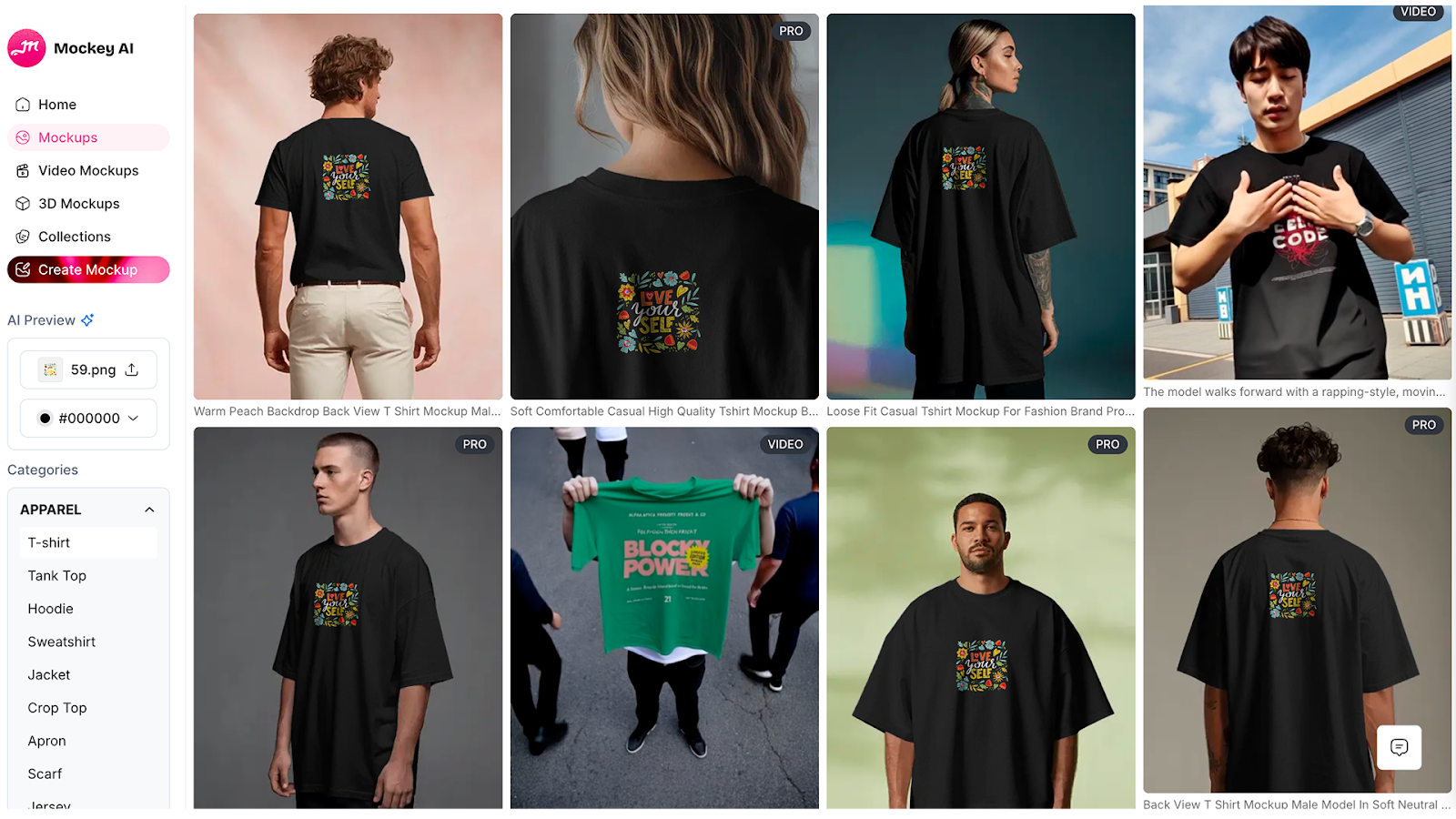 Maquettes générées