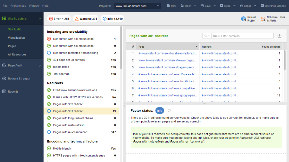 Audit du site Web