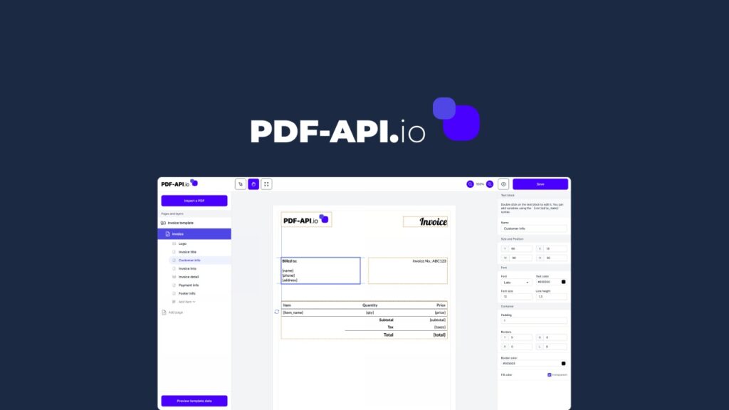 PDF-API.io - Offre à vie