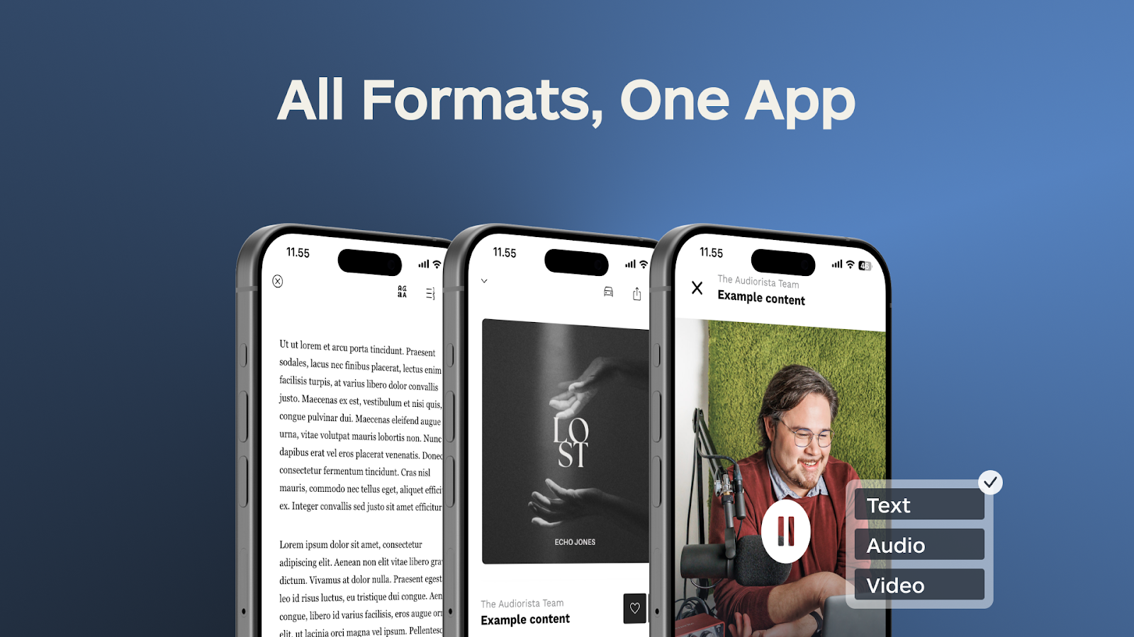 Formats de contenu multiples