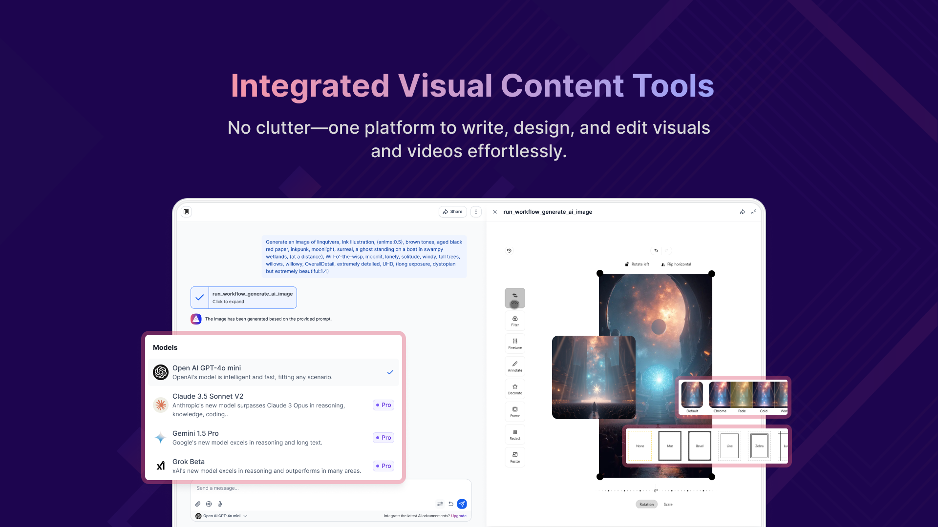 Outils de contenu visuel