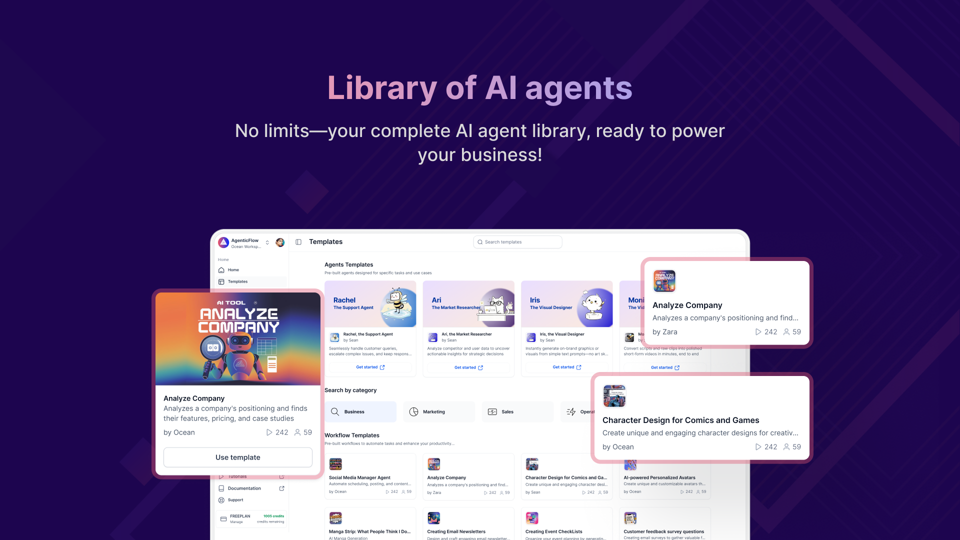 Bibliothèque d'agents IA