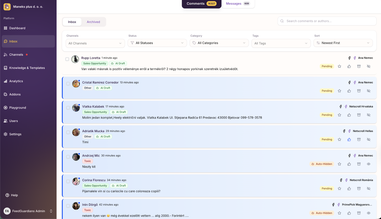 Boîte de réception