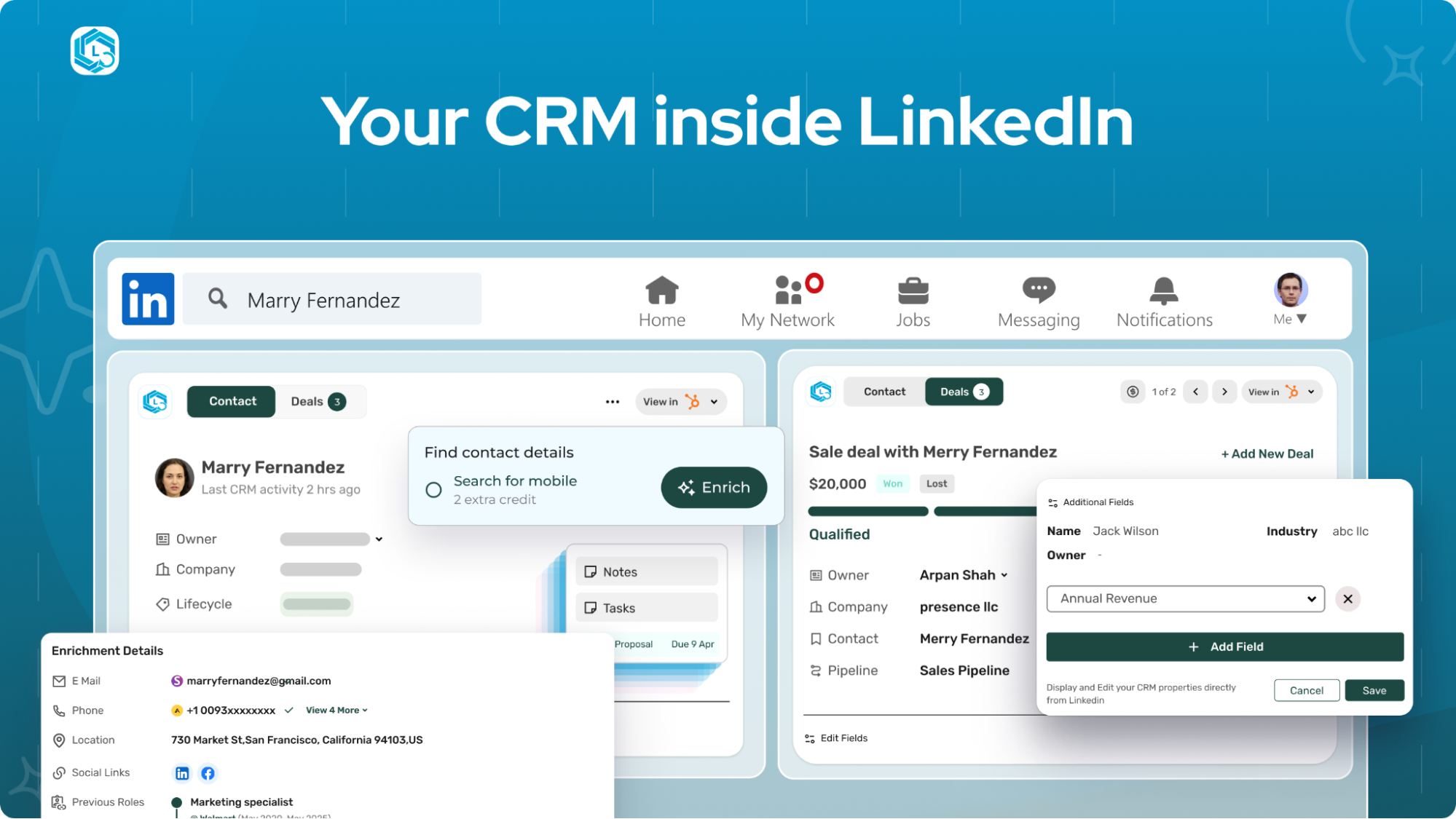 CRM à l'intérieur de LinkedIn