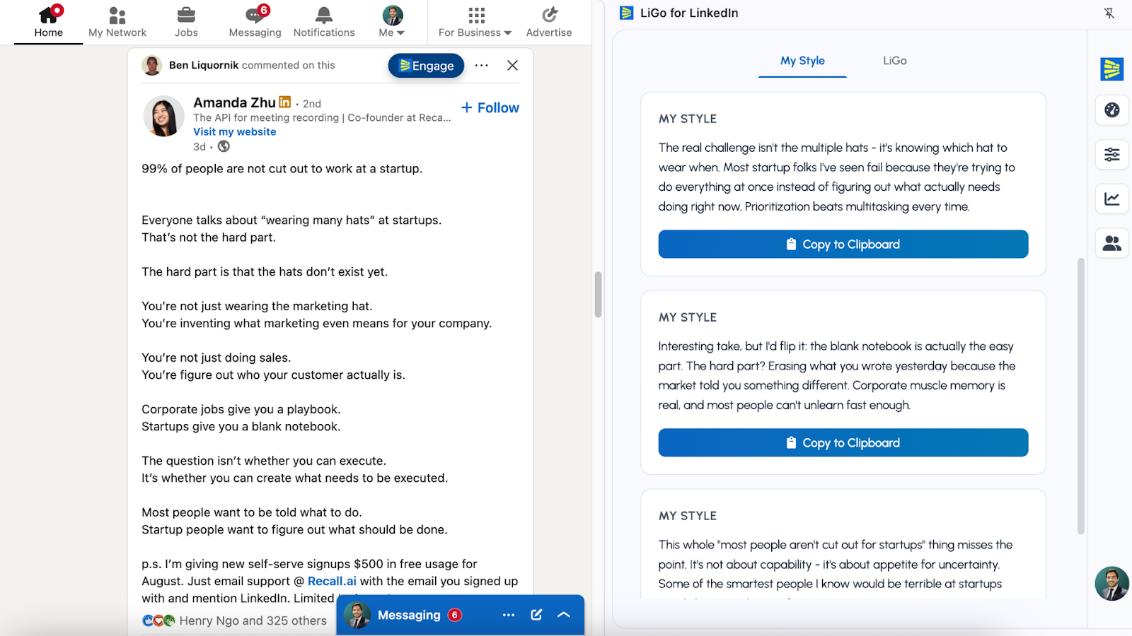 Suggestions de commentaires