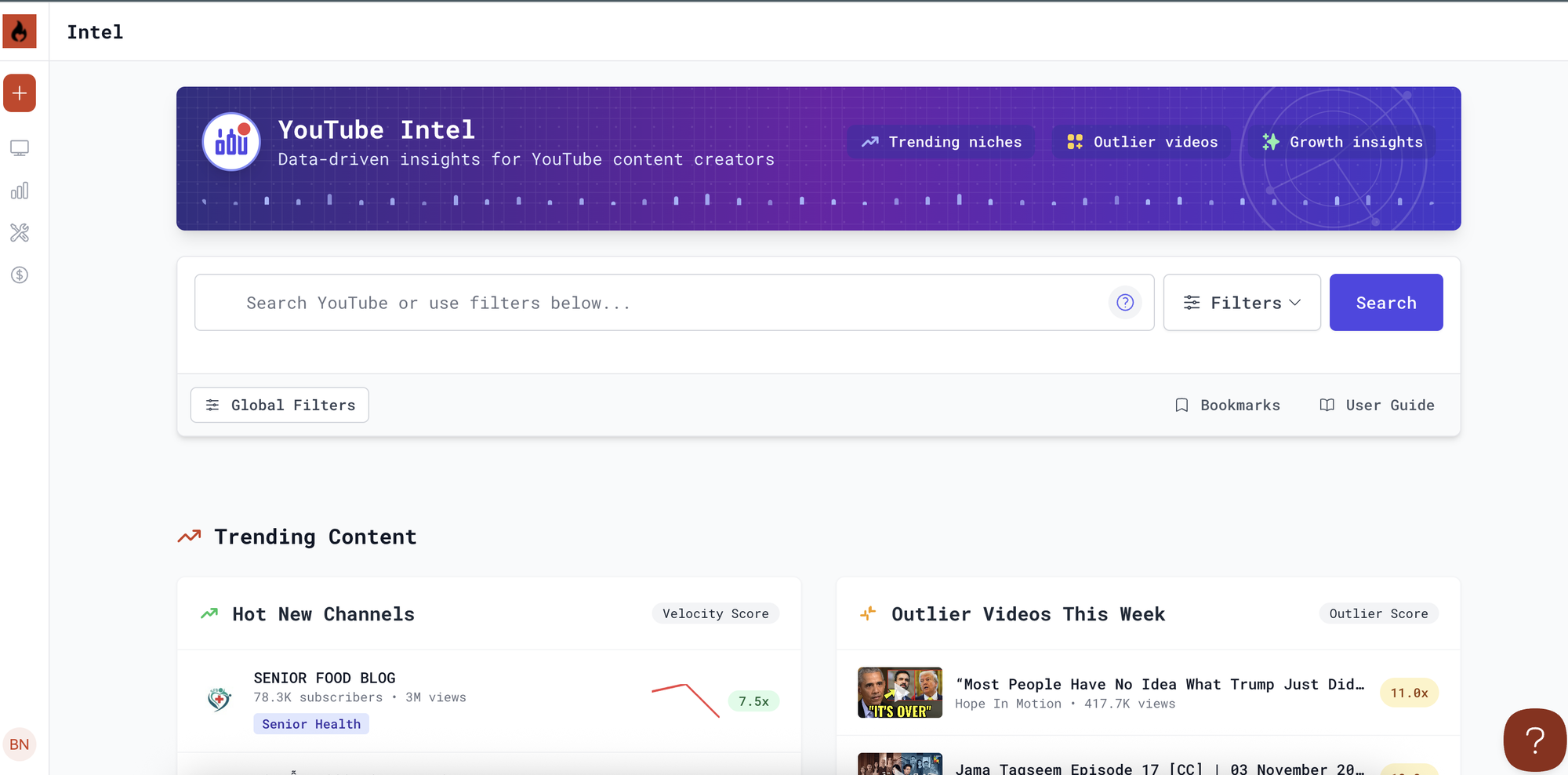 YouTube intel