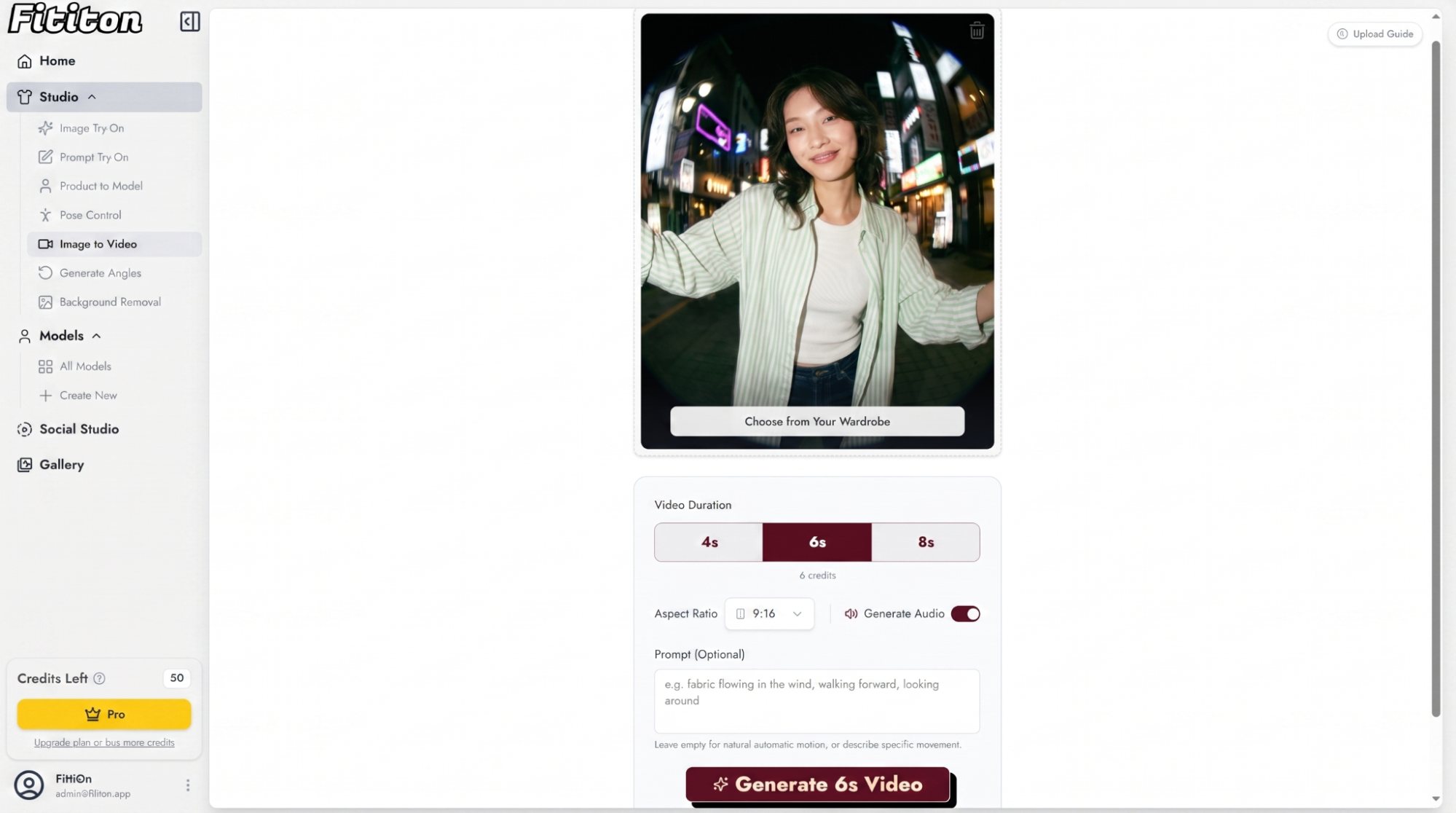 Image to video feature
