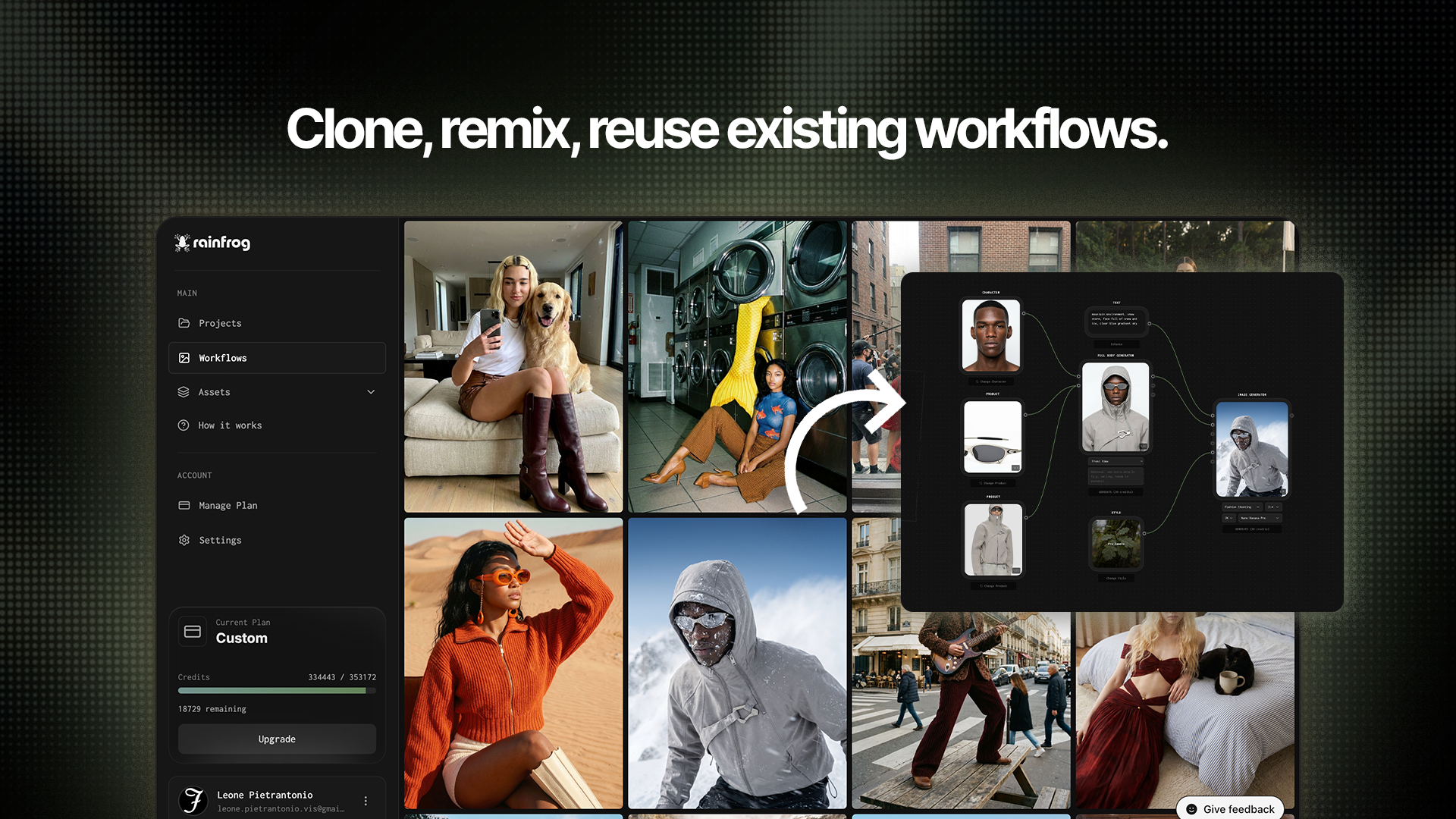 Clonez, remixez, réutilisez des flux de travail existants.