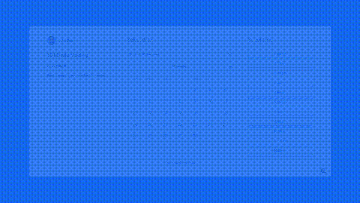 Page de réservation personnalisée